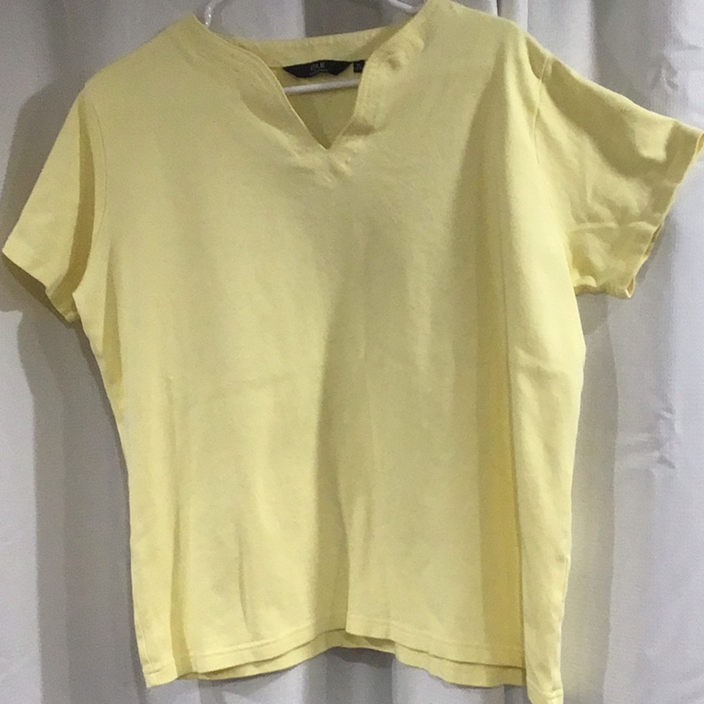 Light Yellow V-Neck T-Shirt